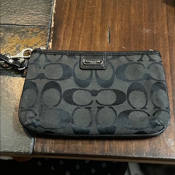 Coach Handbags - Coach Black Signature Wristlet